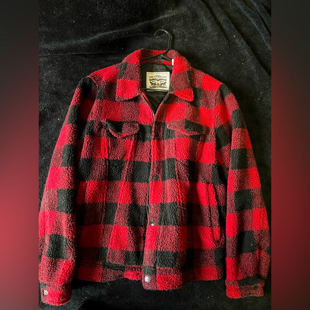 Levis Plaid Sherpa Jacket Rare Medium